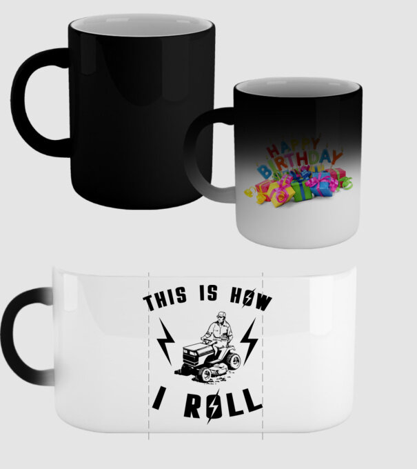 This is how i roll model negru pe tricou