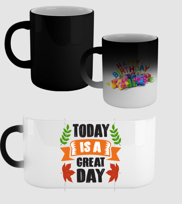 Today is a great day model negru pe tricou