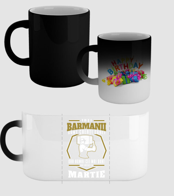 Toți barmanii creați egali martie model negru pe tricou