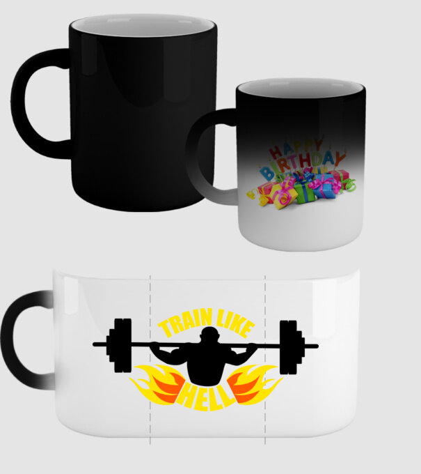 Train like hell model negru pe tricou
