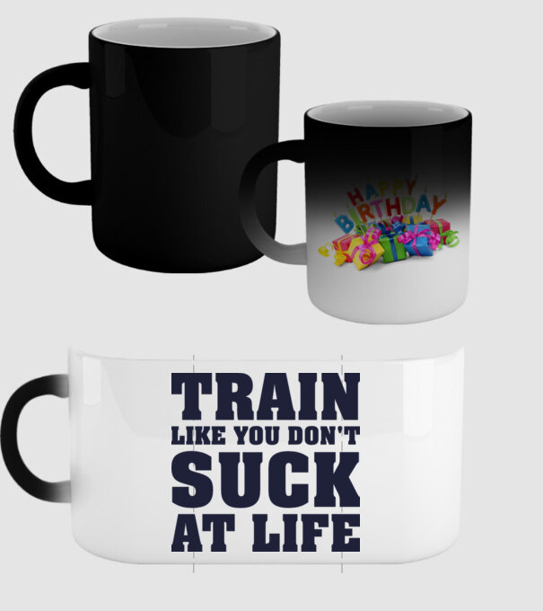 Train like you dont suck at life model negru pe tricou