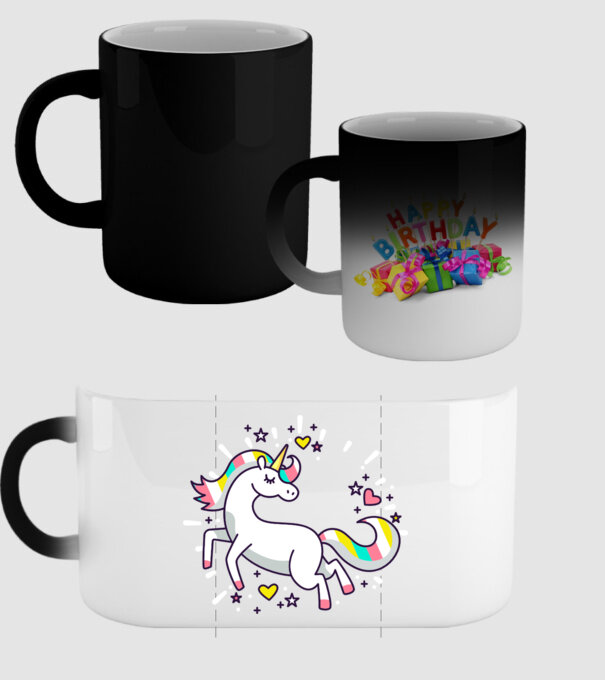 Unicorn Spark model negru pe tricou