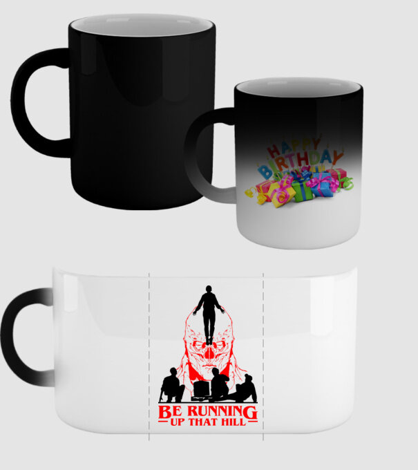 vecna running up that hill model negru pe tricou