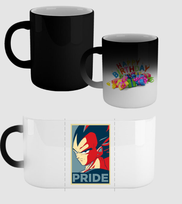 vegeta pride dragonball model negru pe tricou