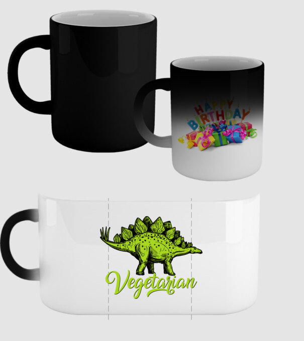 Vegetarian model negru pe tricou