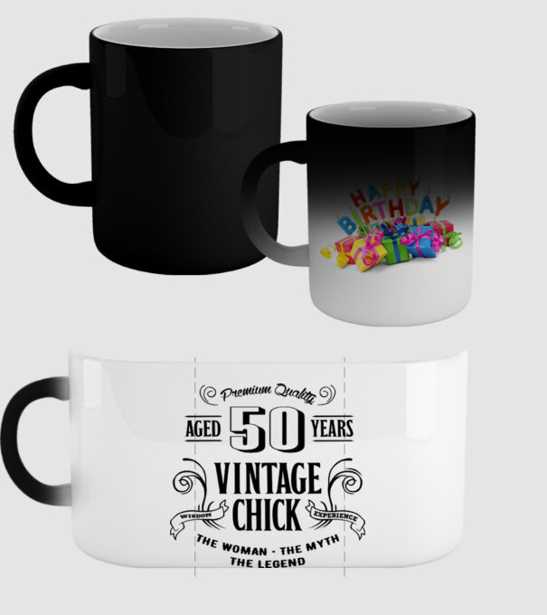 Vintage chick - 50 model negru pe tricou
