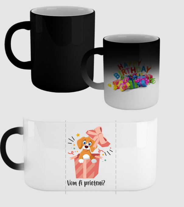 Vom fi prieteni? model negru pe tricou
