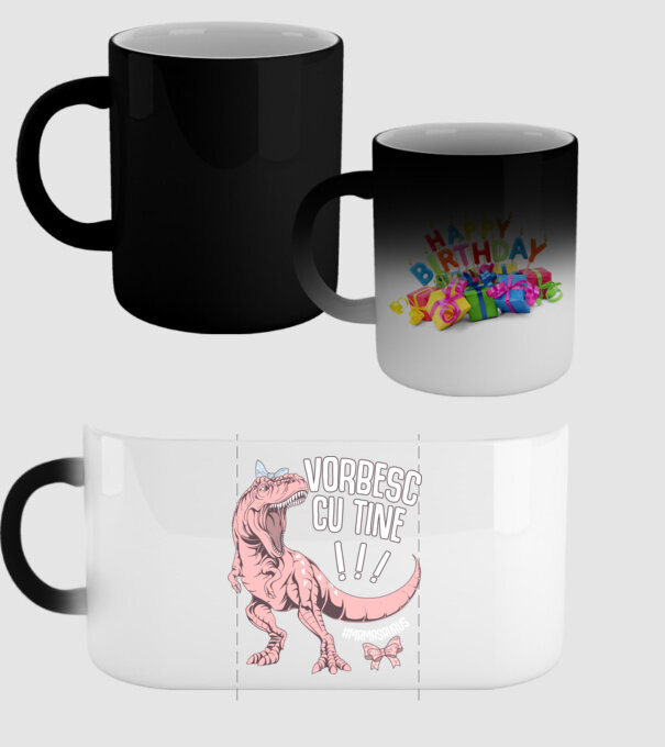 Vorbesc cu tine! #mamasaurus model negru pe tricou