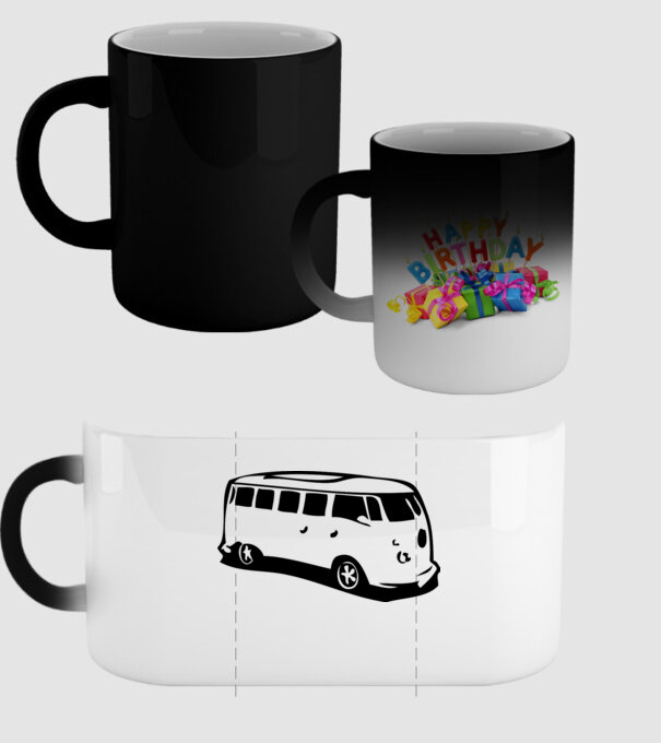 vwbus model negru pe tricou