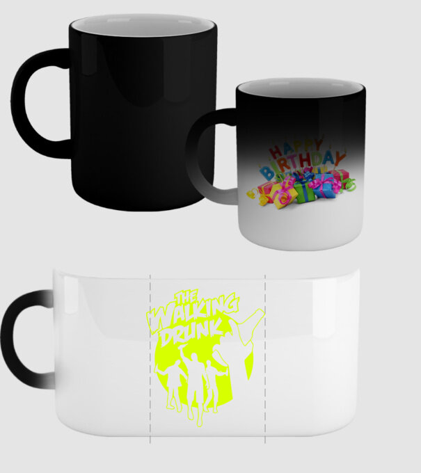 Walking Drunk model negru pe tricou