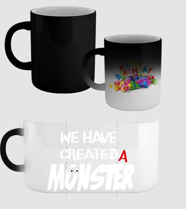 We have created a monster model negru pe tricou