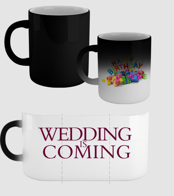 Wedding is coming model negru pe tricou