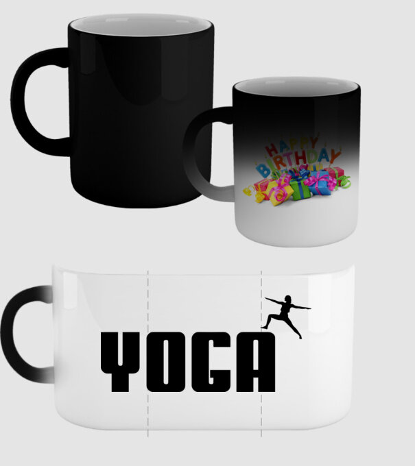 yoga model negru pe tricou
