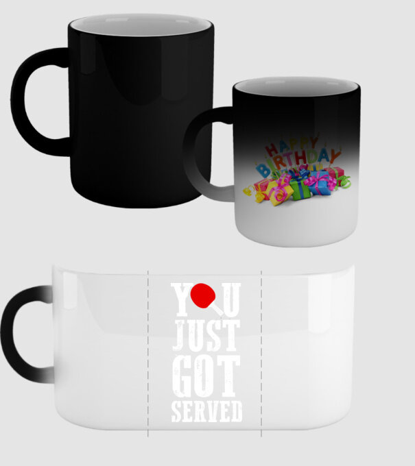 You just got served model negru pe tricou