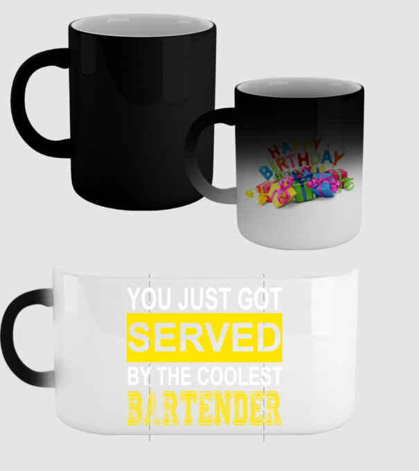You just got served by the coolest bartender model negru pe tricou