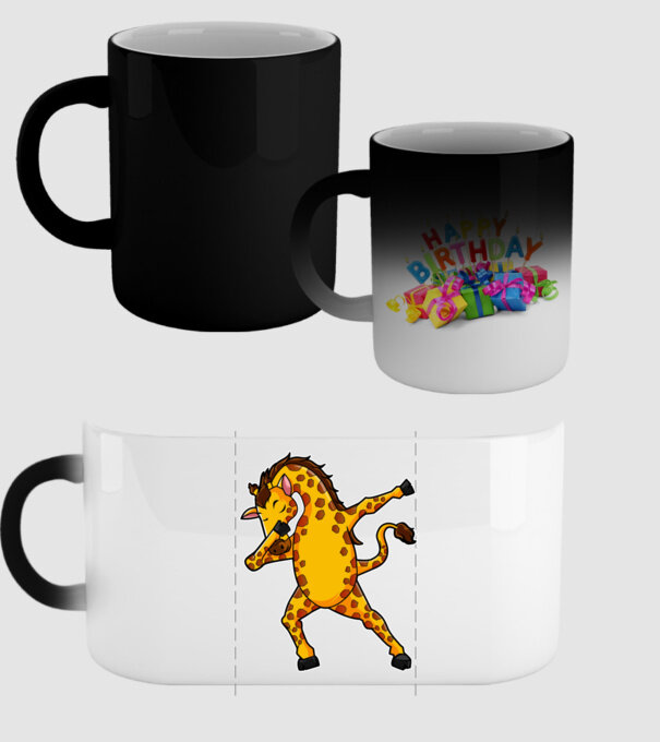 Girafă DAB model negru pe tricou