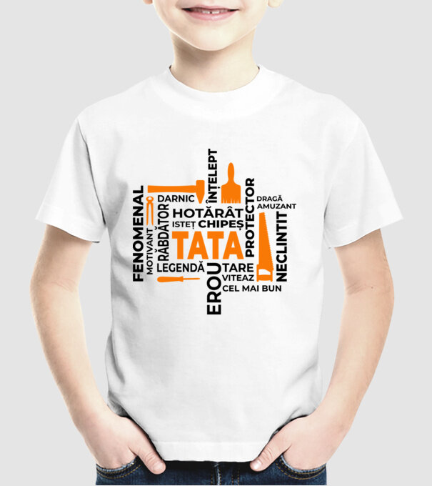 Acronimele tatălui model alb pe tricou