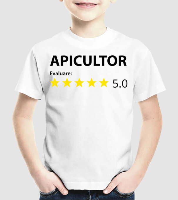 Evaluare :APICULTOR model alb pe tricou