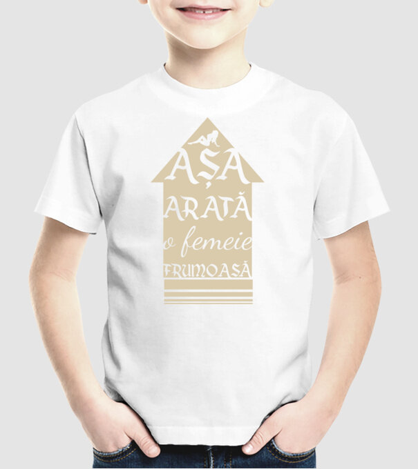 așa arată o femeie frumoasă model alb pe tricou