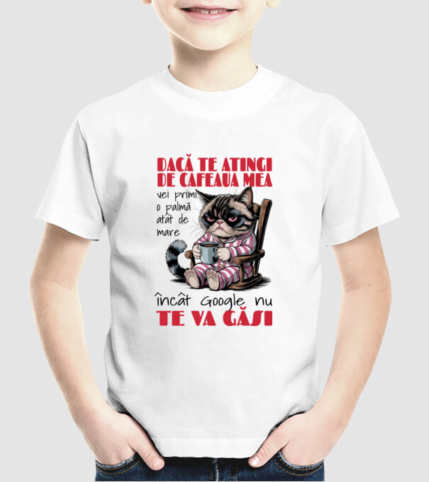 atinge cafeaua mea și nici măcar Google nu te va găsi Alb model alb pe tricou