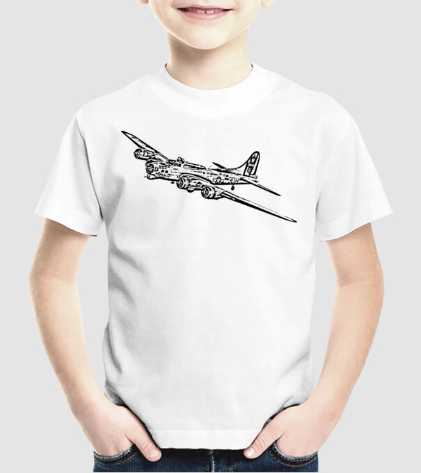 Avioane model alb pe tricou