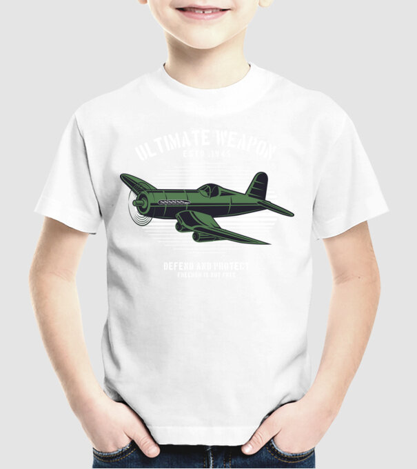 Avioane model alb pe tricou