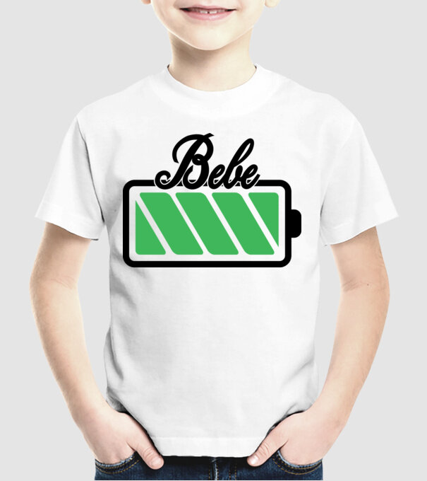 Bebe încărcat model alb pe tricou