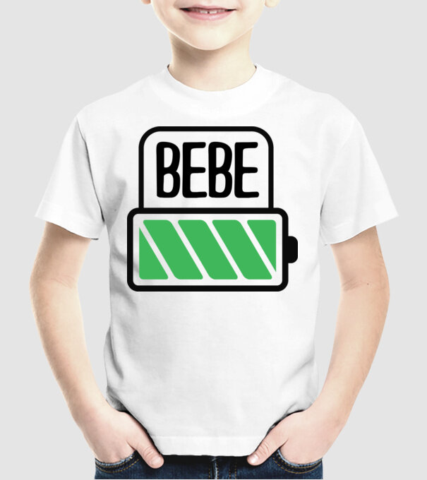 Bebe încărcat model alb pe tricou