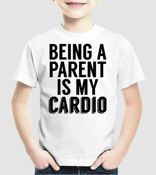 Being a parent model alb pe tricou