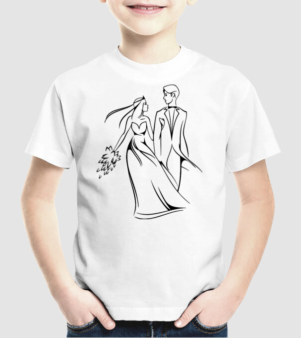 BR01 - mireasă model alb pe tricou