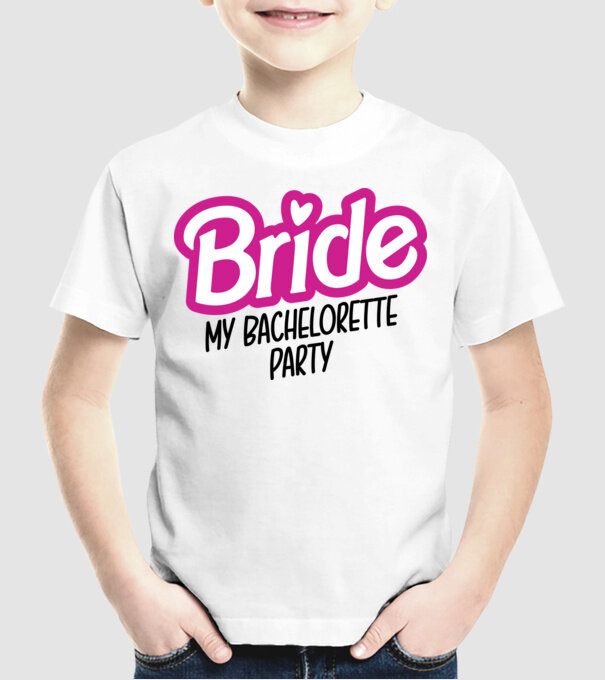 Bride Barbie model alb pe tricou