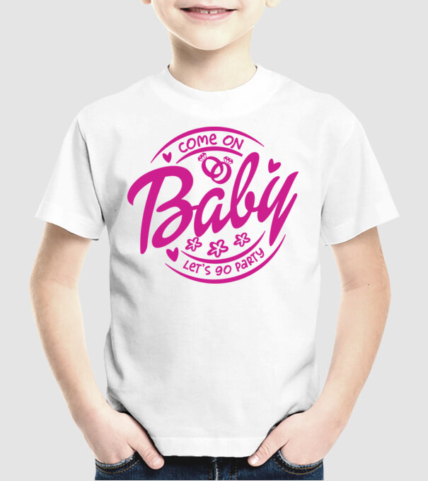 Bride Barbies Baby lets go party model alb pe tricou