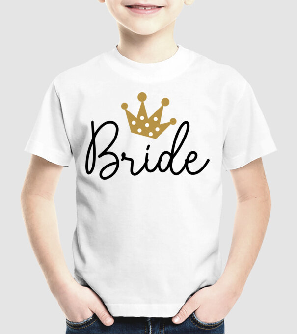 Bride princess model alb pe tricou