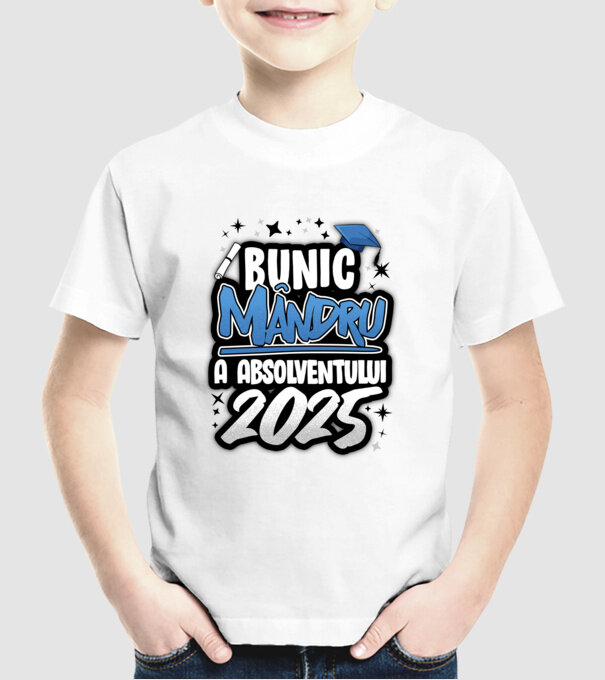 Bunic MÂNDRU a absolventului model alb pe tricou