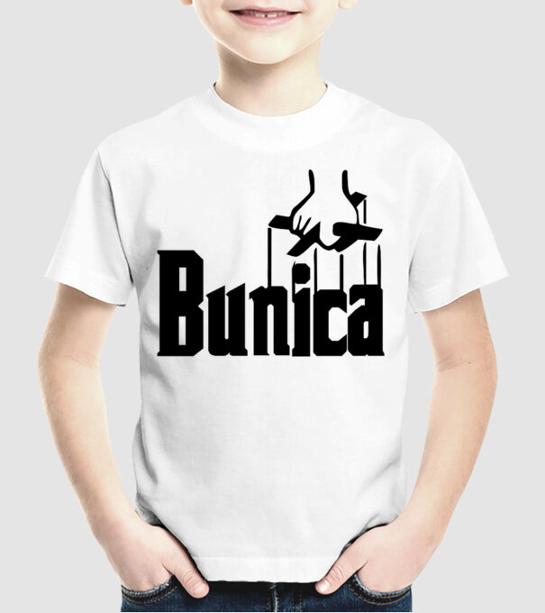 Bunica model alb pe tricou