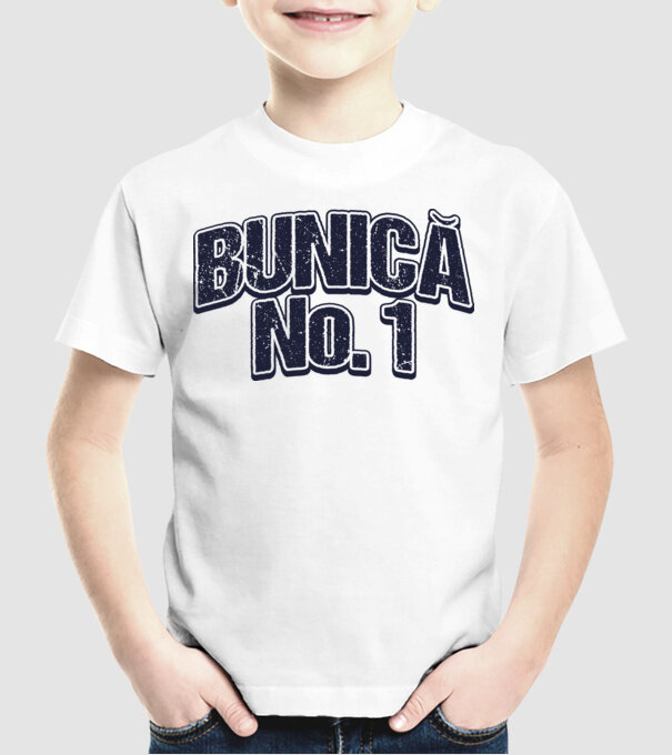 Bunică No.1 model alb pe tricou