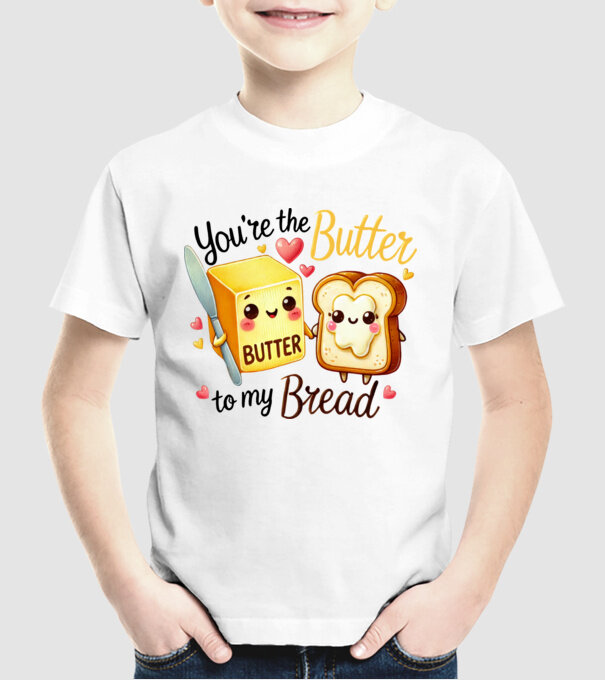 Butter to my Bread model alb pe tricou