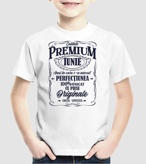 calitate premium -iunie- anul în care s-a născut - perfecțiunea - 100% unicat, cu piese originale, ediție limitată model alb pe tricou
