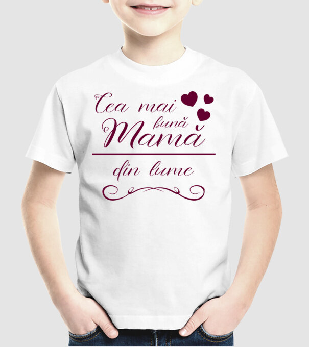Cea mai bună mamă din lume model alb pe tricou
