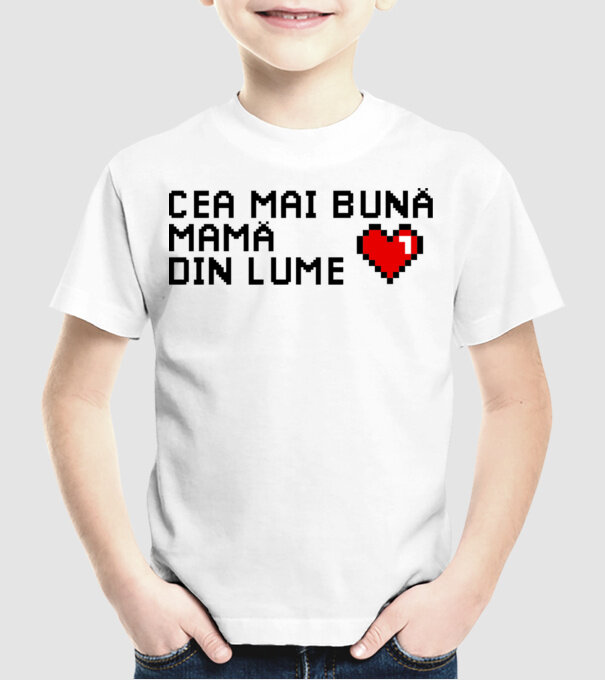 cea mai bună mamă din lume model alb pe tricou