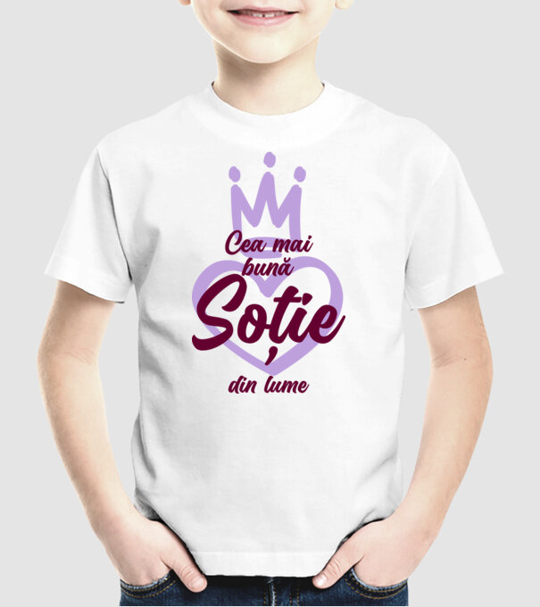 Cea mai bună soție din lume model alb pe tricou