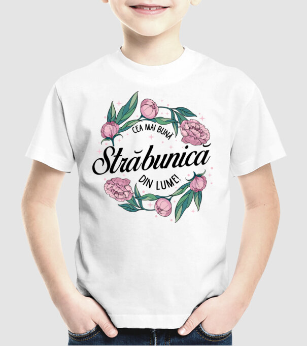 Cea mai bună străbunică din lume! model alb pe tricou