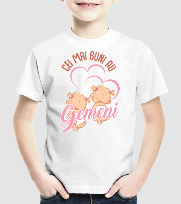 Cei mai buni au gemeni model alb pe tricou