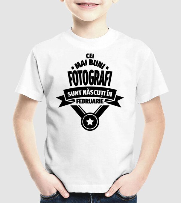 Cei mai buni fotografi sunt născuți în februarie model alb pe tricou
