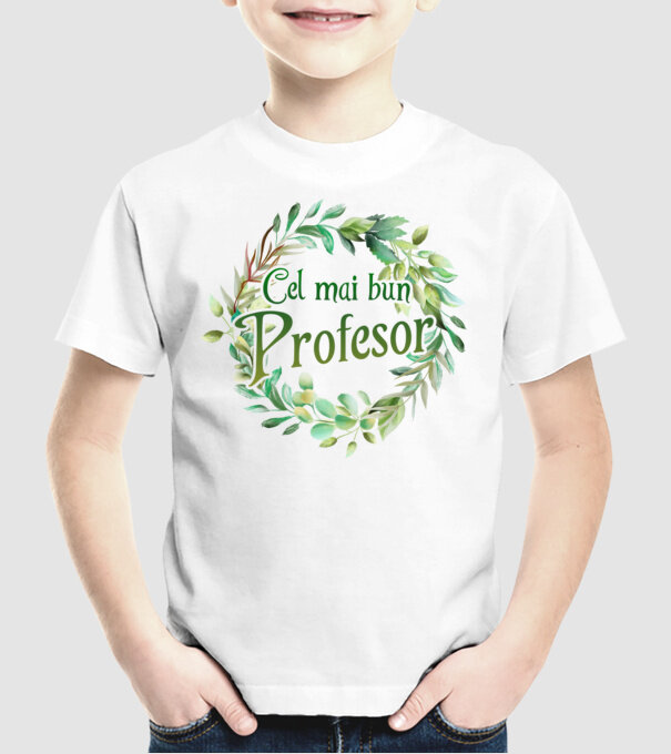 Cel mai bun profesor model alb pe tricou