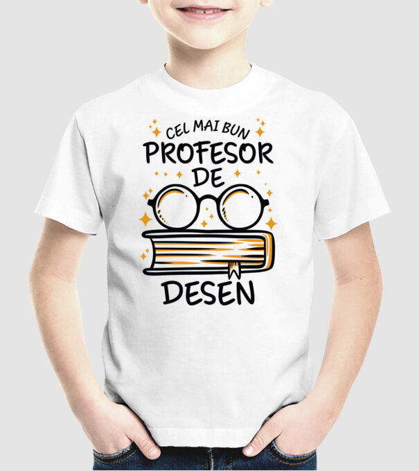 Cel mai profesor de desen model alb pe tricou