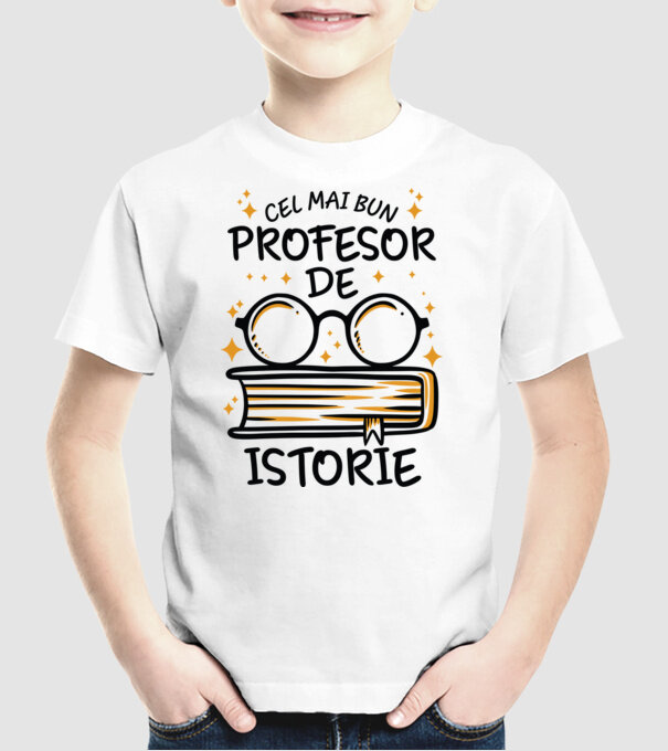 Cel mai profesor istorie model alb pe tricou
