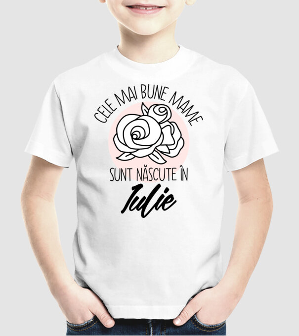 Cele mai bune mame sunt născute în Iulie model alb pe tricou