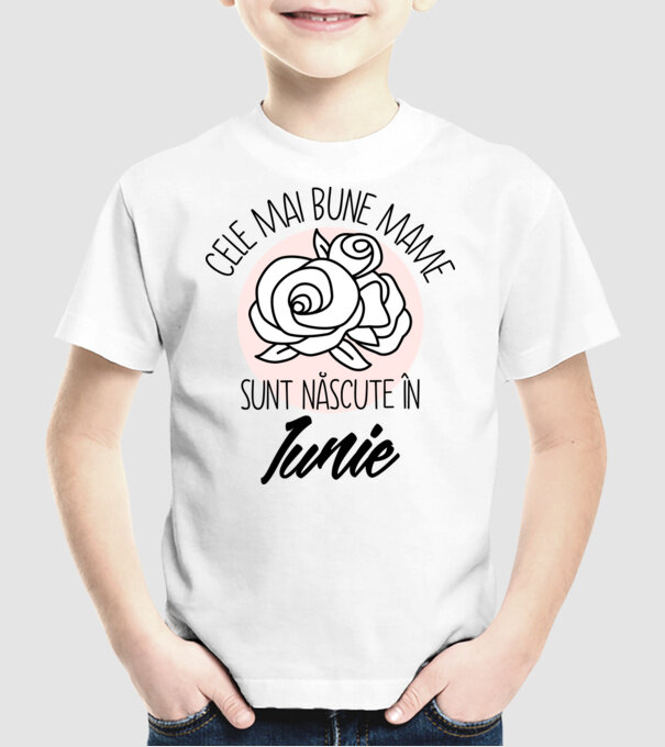 Cele mai bune mame sunt născute în Iunie model alb pe tricou