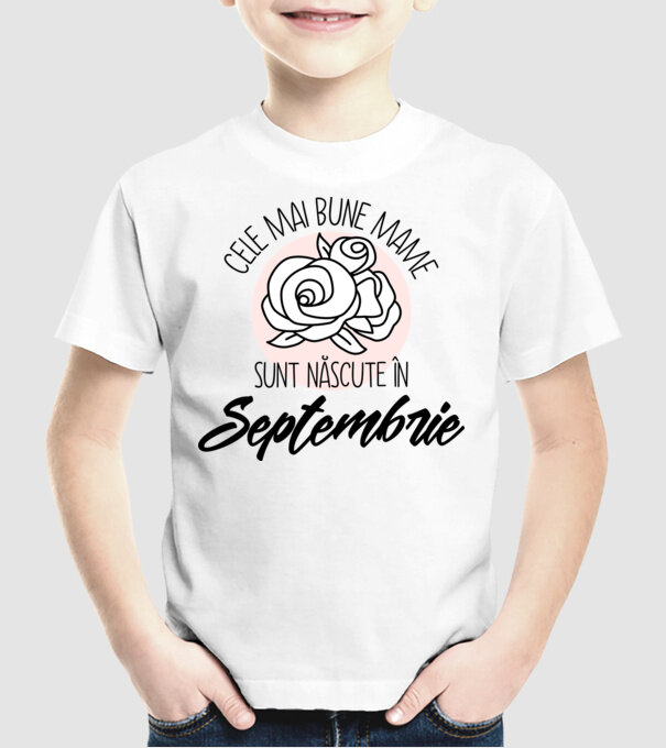 Cele mai bune mame sunt născute Septembrie model alb pe tricou